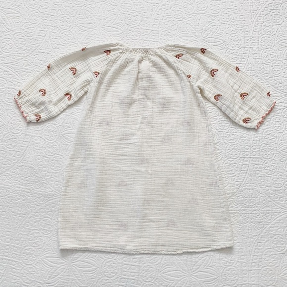 Pink Chicken Girls Cotton Gauze Ava Dress, Rainbows - Picture 2 of 4